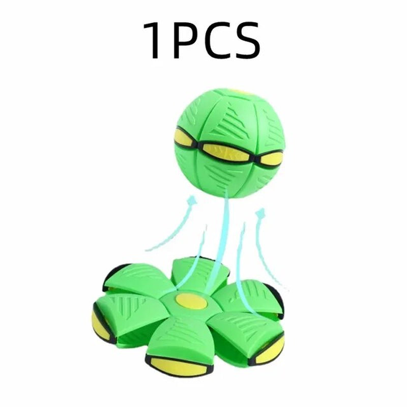 Dog Toys Flying UFO Saucer Ball Interactive Outdoor Sports Training Games Magic Deformation Flat Throw Disc Ball Pet Supplies
